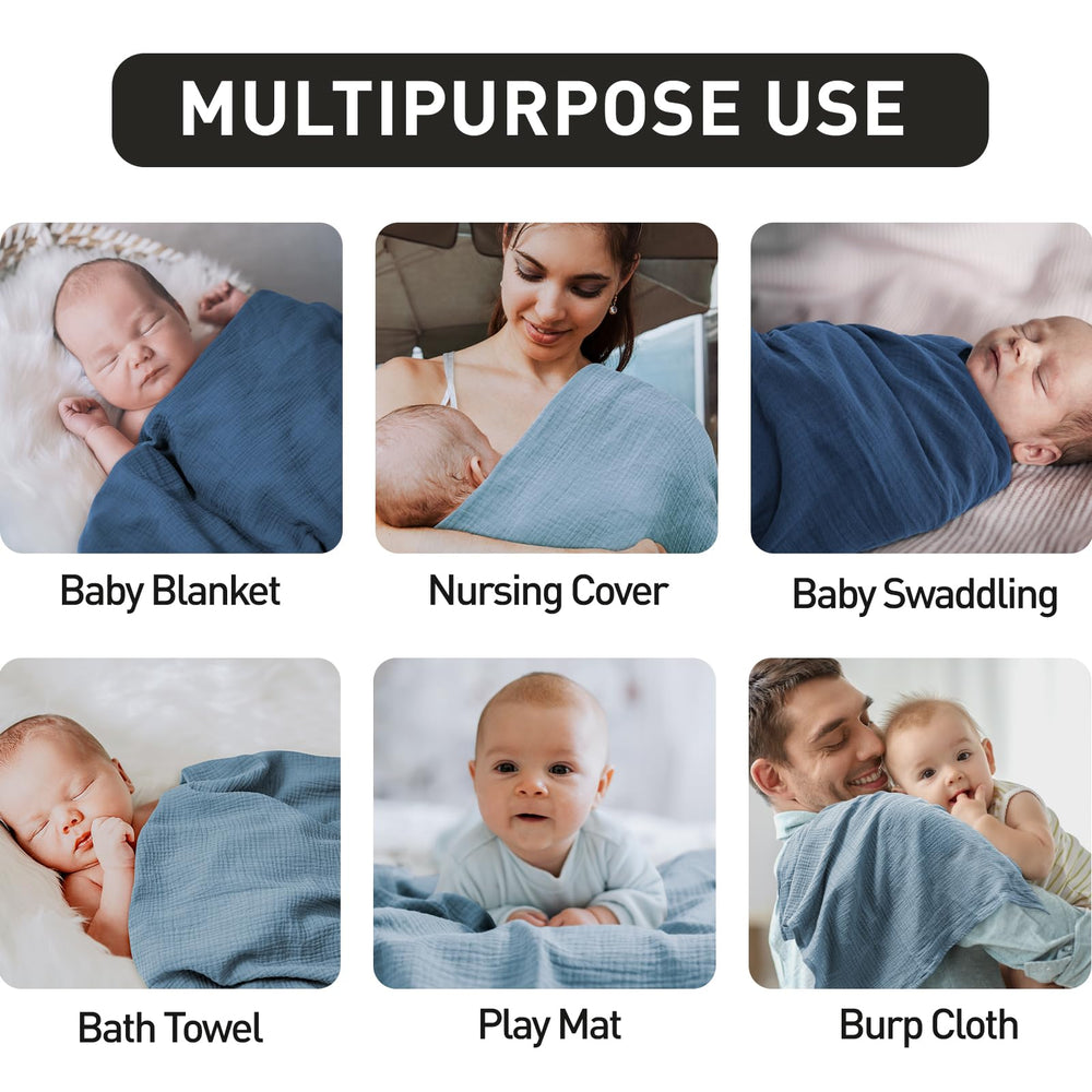 GLLQUEN BABY multipurpose blanket used as stroller shade or burp cloth.
