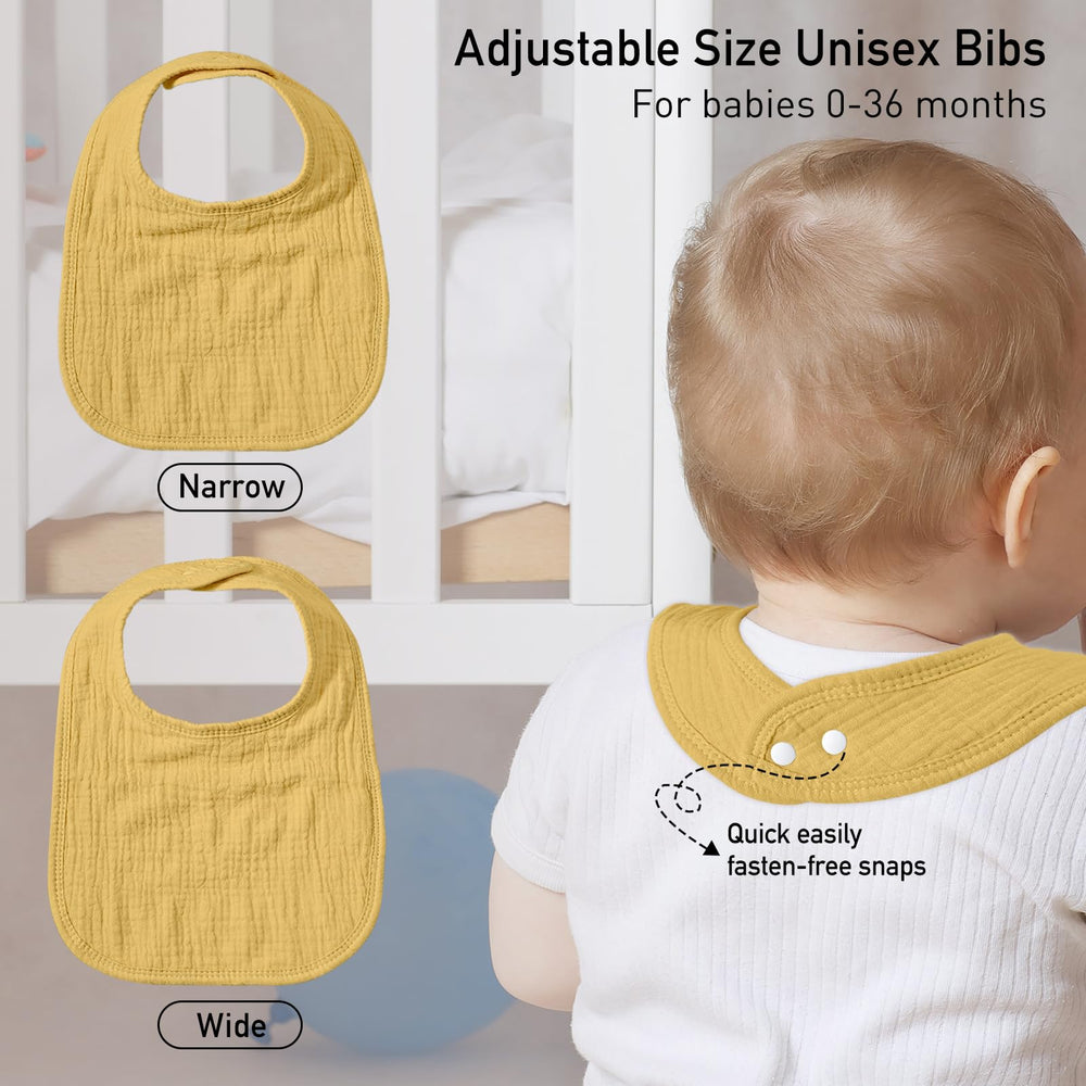 GLLQUEN BABY multiuse bib demonstrates burp cloth and feeding versatility.