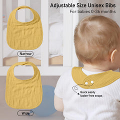 GLLQUEN BABY multiuse bib demonstrates burp cloth and feeding versatility.