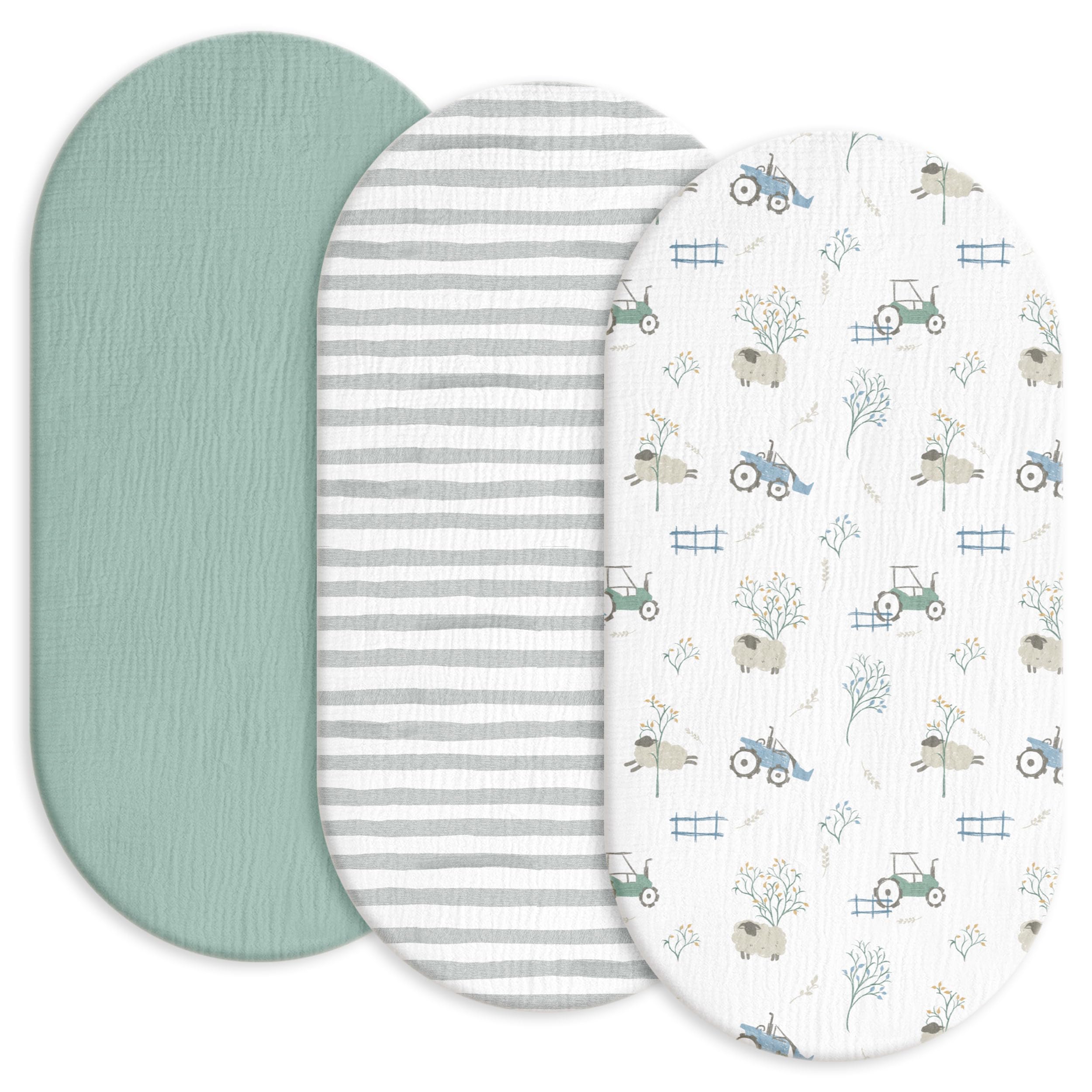 Gllquen Baby muslin bassinet sheets breathable for cooler, comfortable sleep