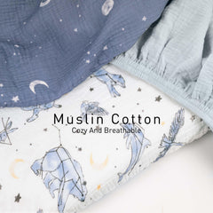 Gllquen Baby elastic-band bassinet sheets demonstrating secure fit and quick changes.