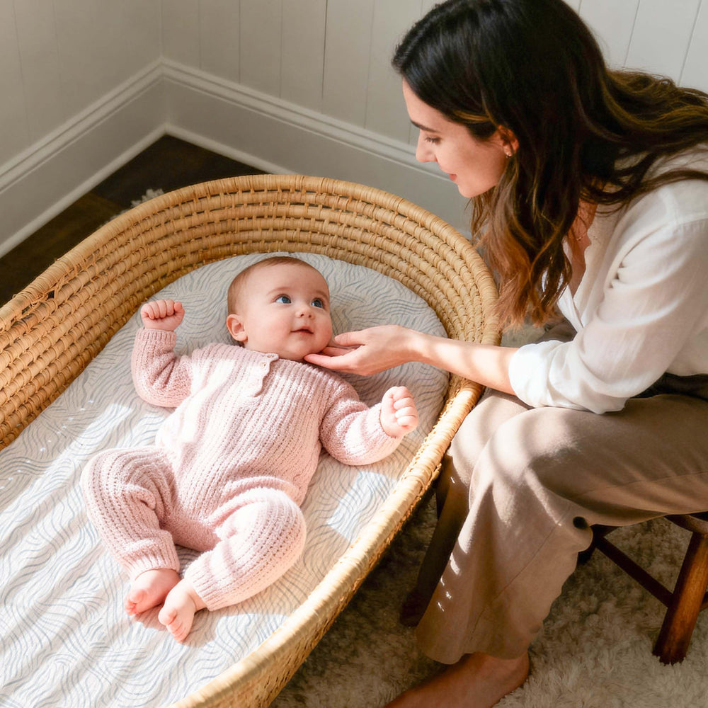 Gllquen Baby sheets fit most bassinet mattresses for versatile use.