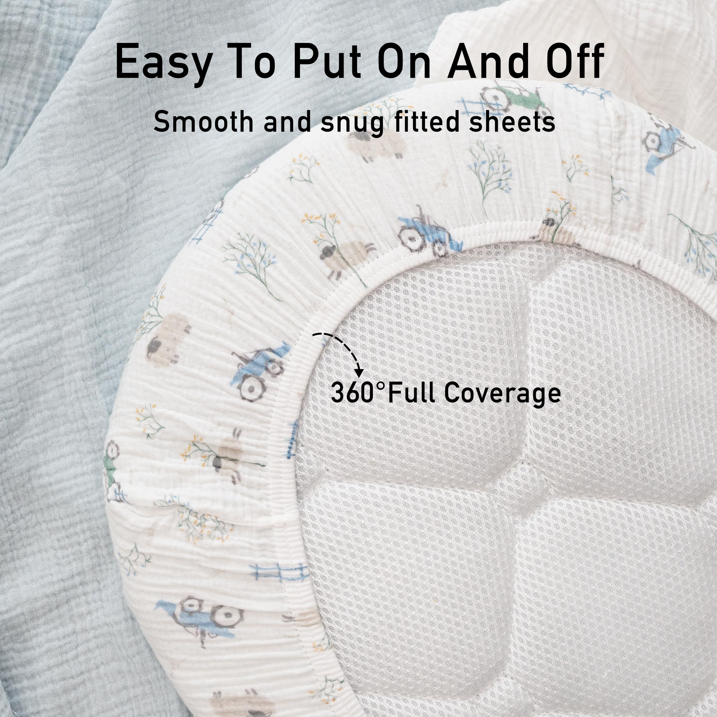 Gllquen Baby muslin sheets OEKO-TEX certified for safe materials