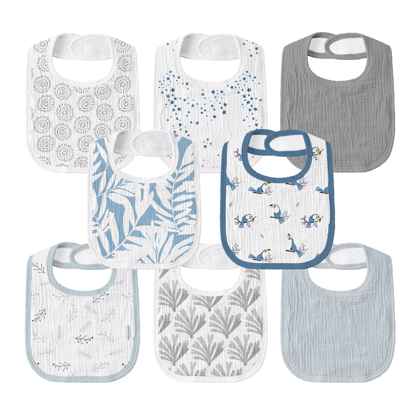 GLLQUEN BABY muslin drool bib Toucan pattern keeps outfits clean and stylish