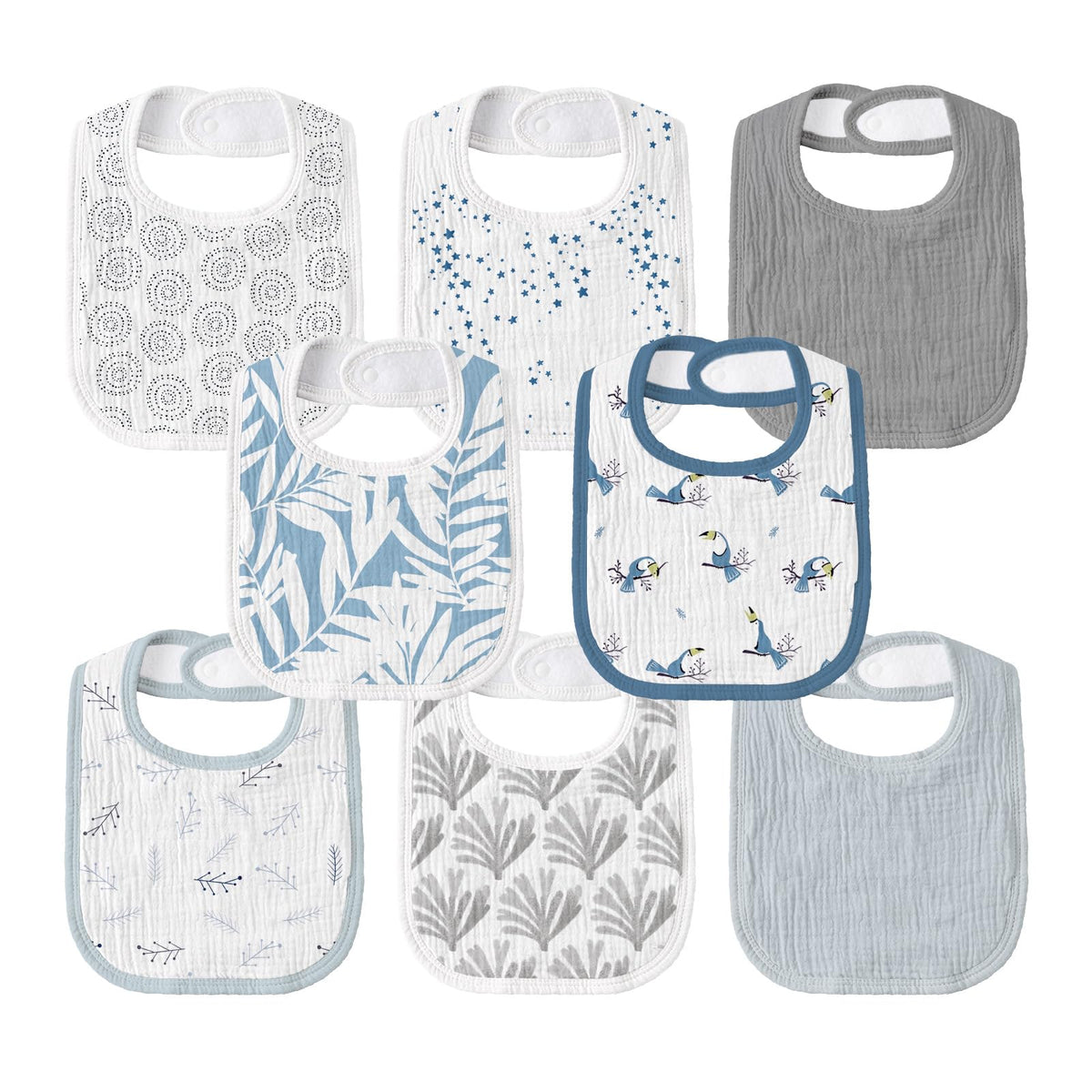 GLLQUEN BABY muslin drool bib Toucan pattern keeps outfits clean and stylish