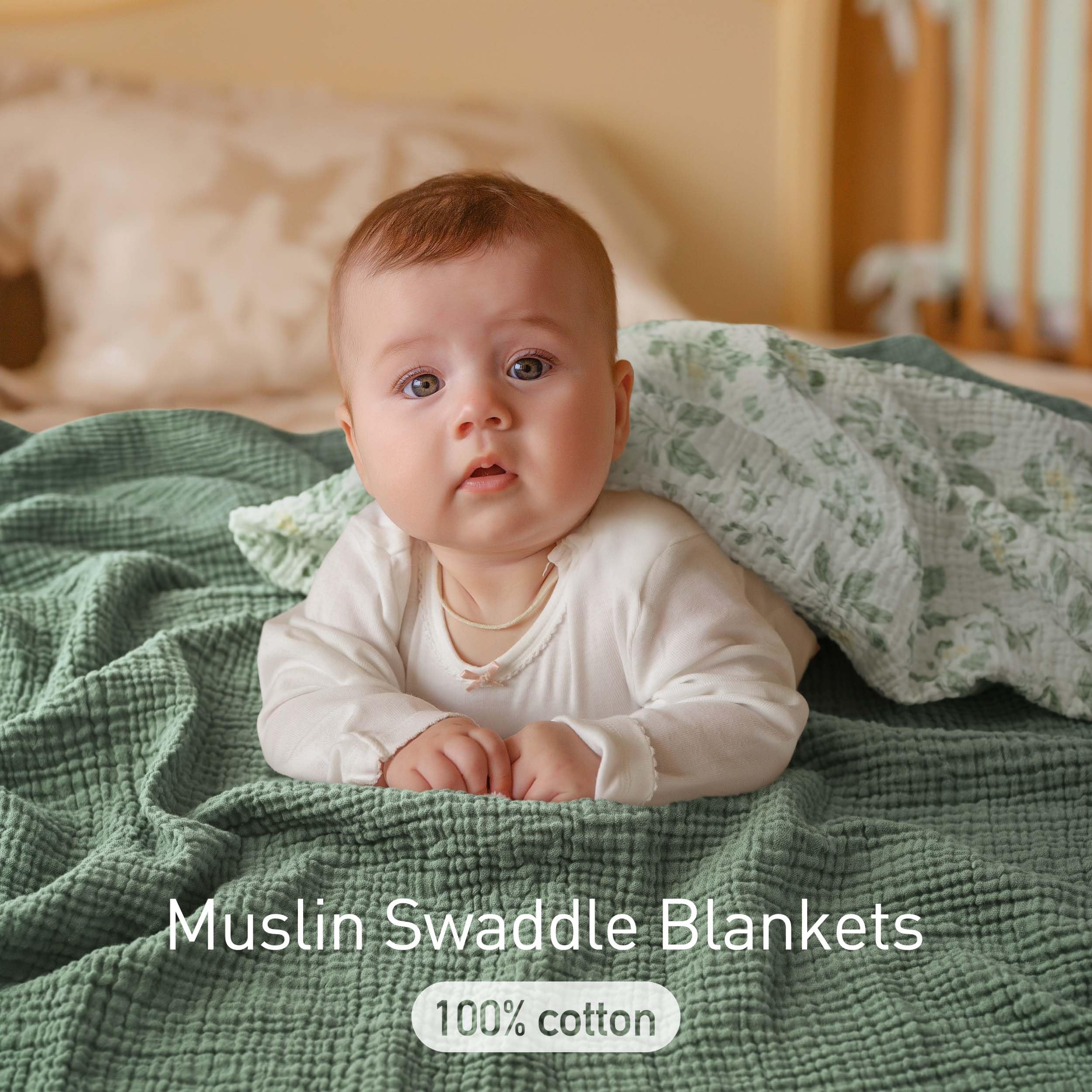 GLLQUEN BABY muslin blanket machine-washable and softens after washing.