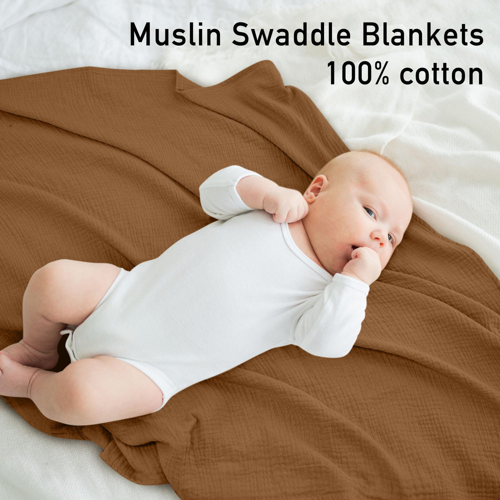 GLLQUEN BABY muslin blanket shown as multi-use nursing cover or stroller shade.