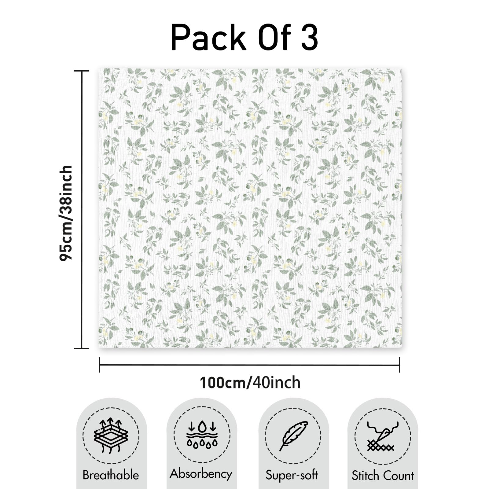 GLLQUEN BABY muslin blanket multipurpose use as swaddle, cover, and shade.