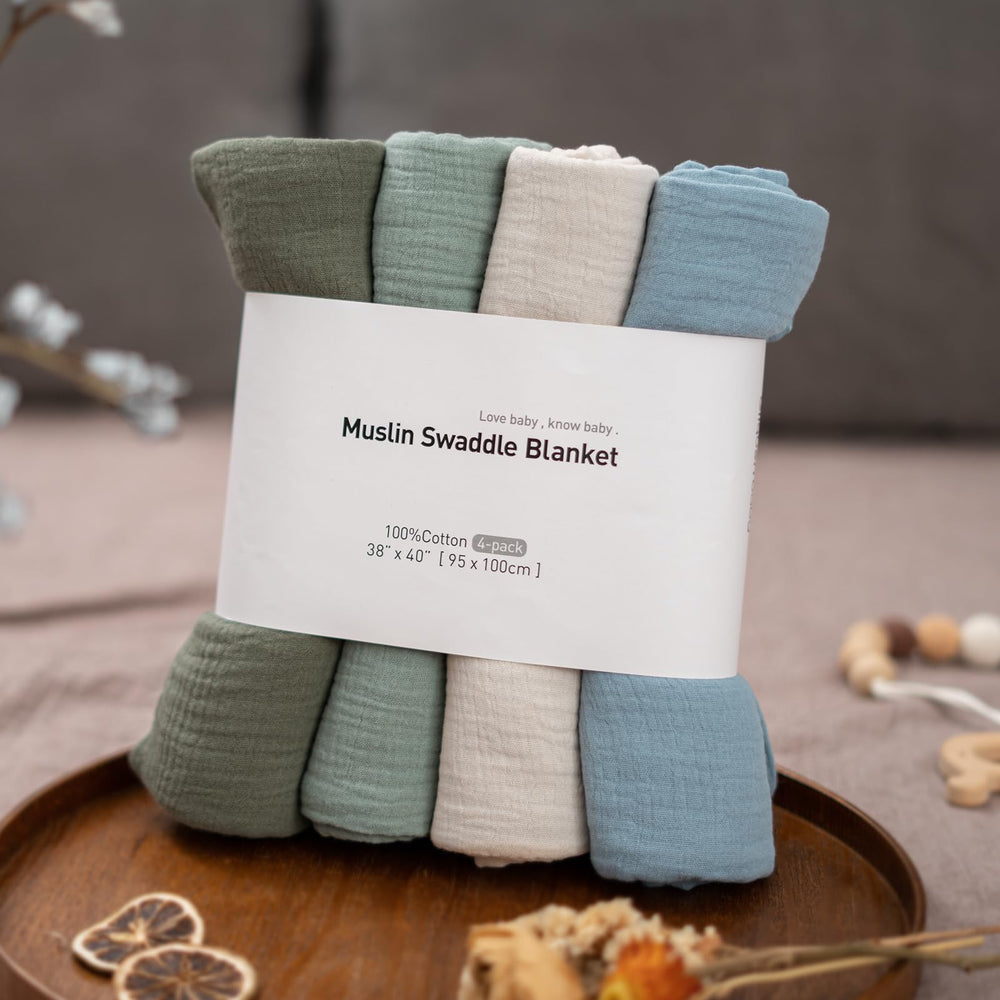GLLQUEN BABY muslin swaddle blanket receiving blanket use in busy days.