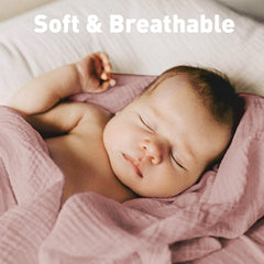GLLQUEN BABY muslin swaddle blanket wrapped, recreating womb-like security for soothing naps