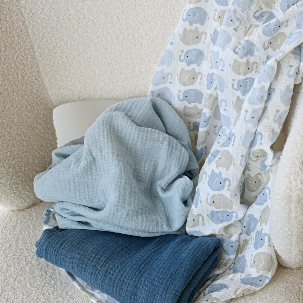GLLQUEN BABY 3-pack swaddle gift set for baby showers and registries
