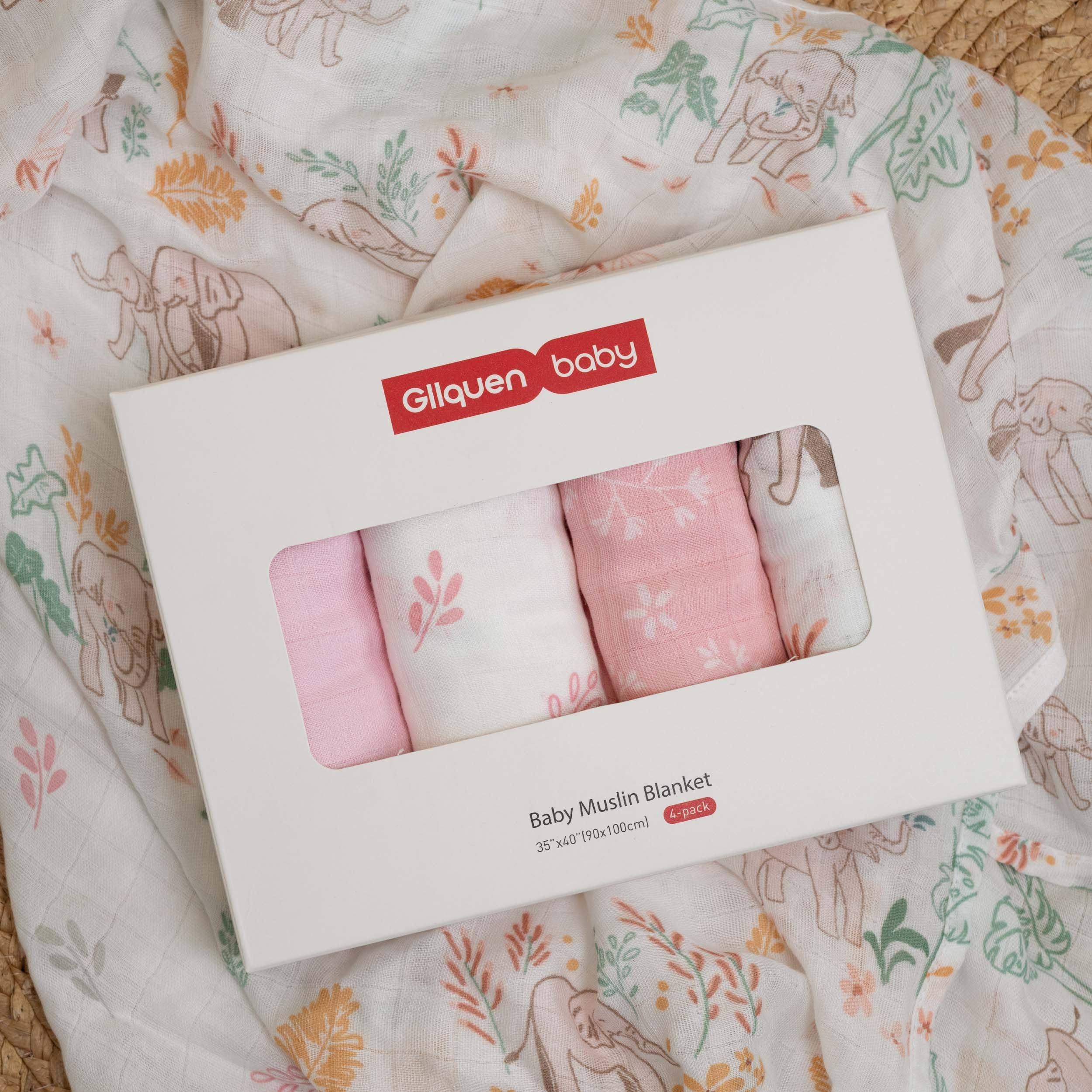 GLLQUEN BABY muslin swaddle care washable fabric case demonstrating easy cleaning