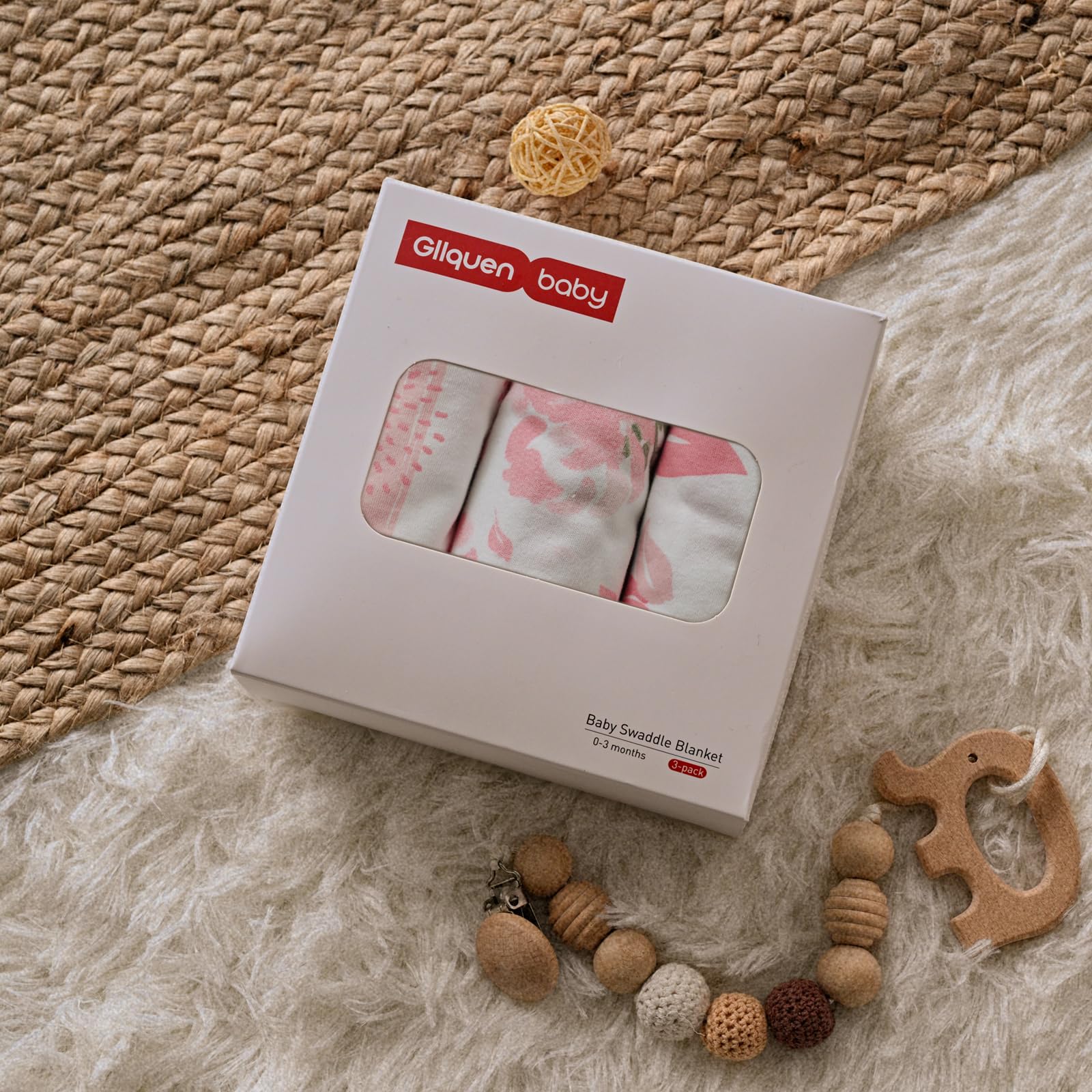GLLQUEN BABY OEKO-TEX certified swaddle for breathable comfort