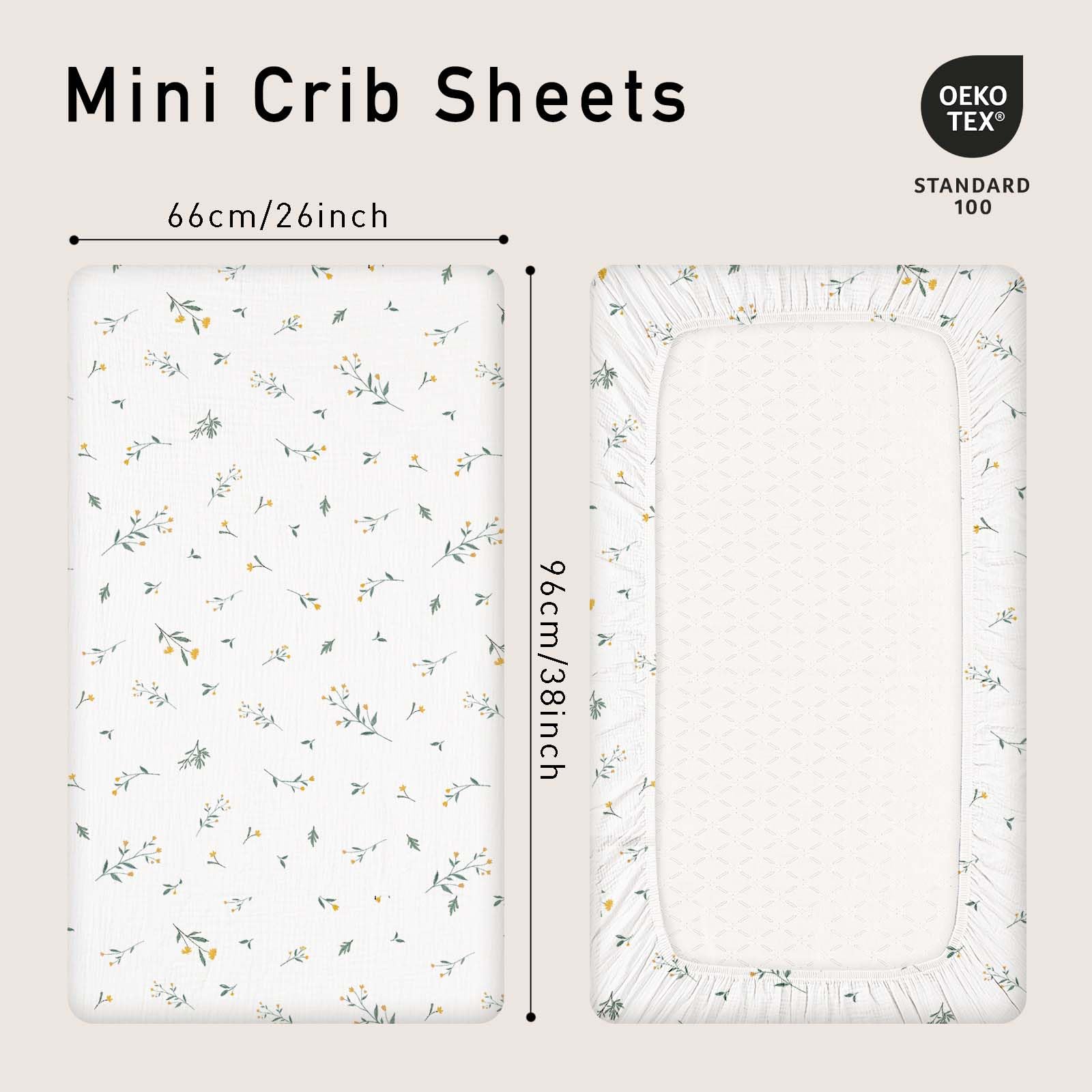Gllquen Baby pack-and-play sheets universal-fit for various mattress shapes