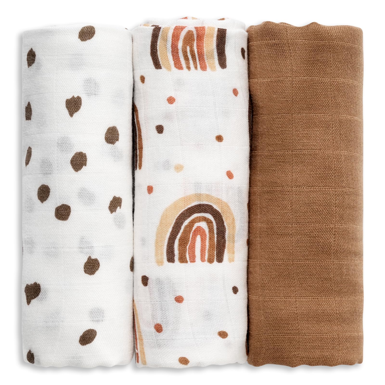 GLLQUEN BABY rainbow receiving blanket pack ready for cozy swaddling