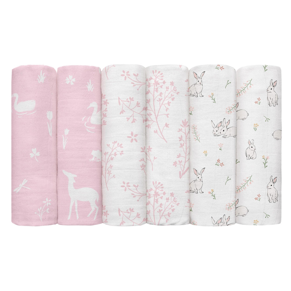 GLLQUEN BABY receiving blanket set in 70x70 offers gentle bamboo-viscose softness for sensitive skin.