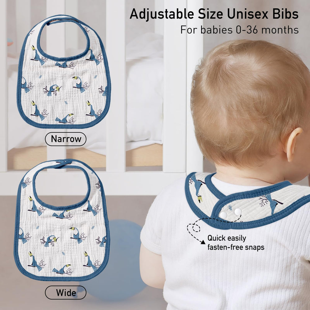GLLQUEN BABY reusable bibs are easy to clean and colorfast