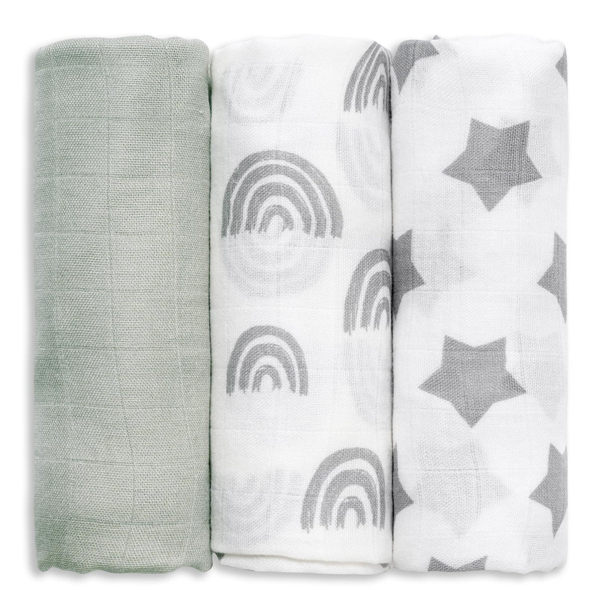 GLLQUEN BABY star-pattern swaddle blanket for newborns provides cozy cuddling comfort.