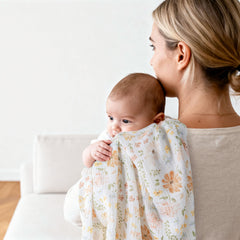 GLLQUEN BABY swaddle 38 by 40 inches in neutral colors for versatile use
