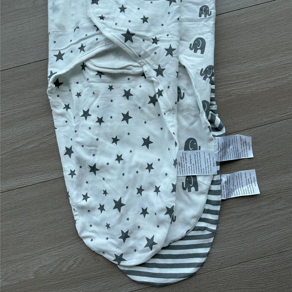 GLLQUEN BABY 3-pack swaddles support calmer naps with snug wrap.