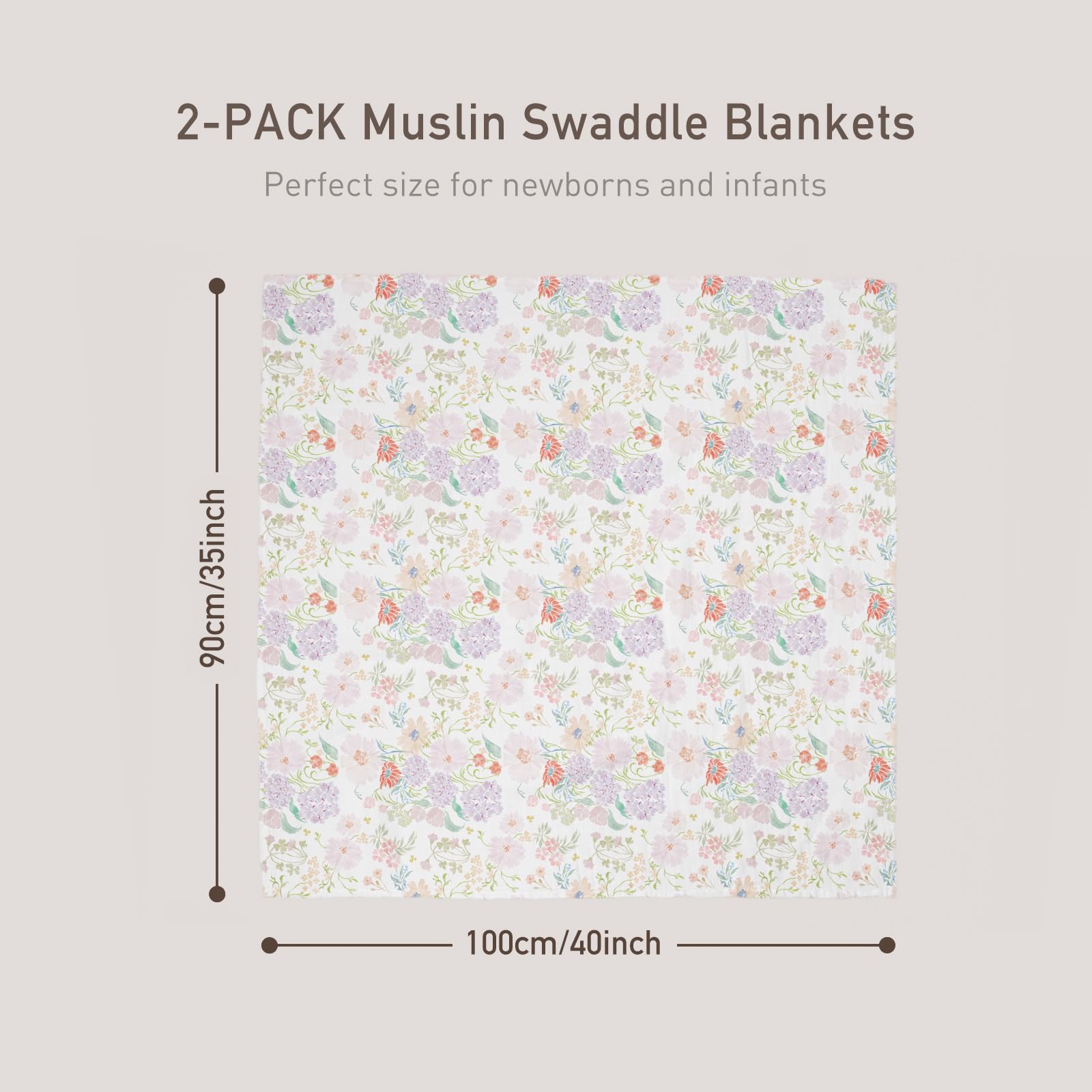 GLLQUEN BABY swaddle blanket on baby for secure wrap.