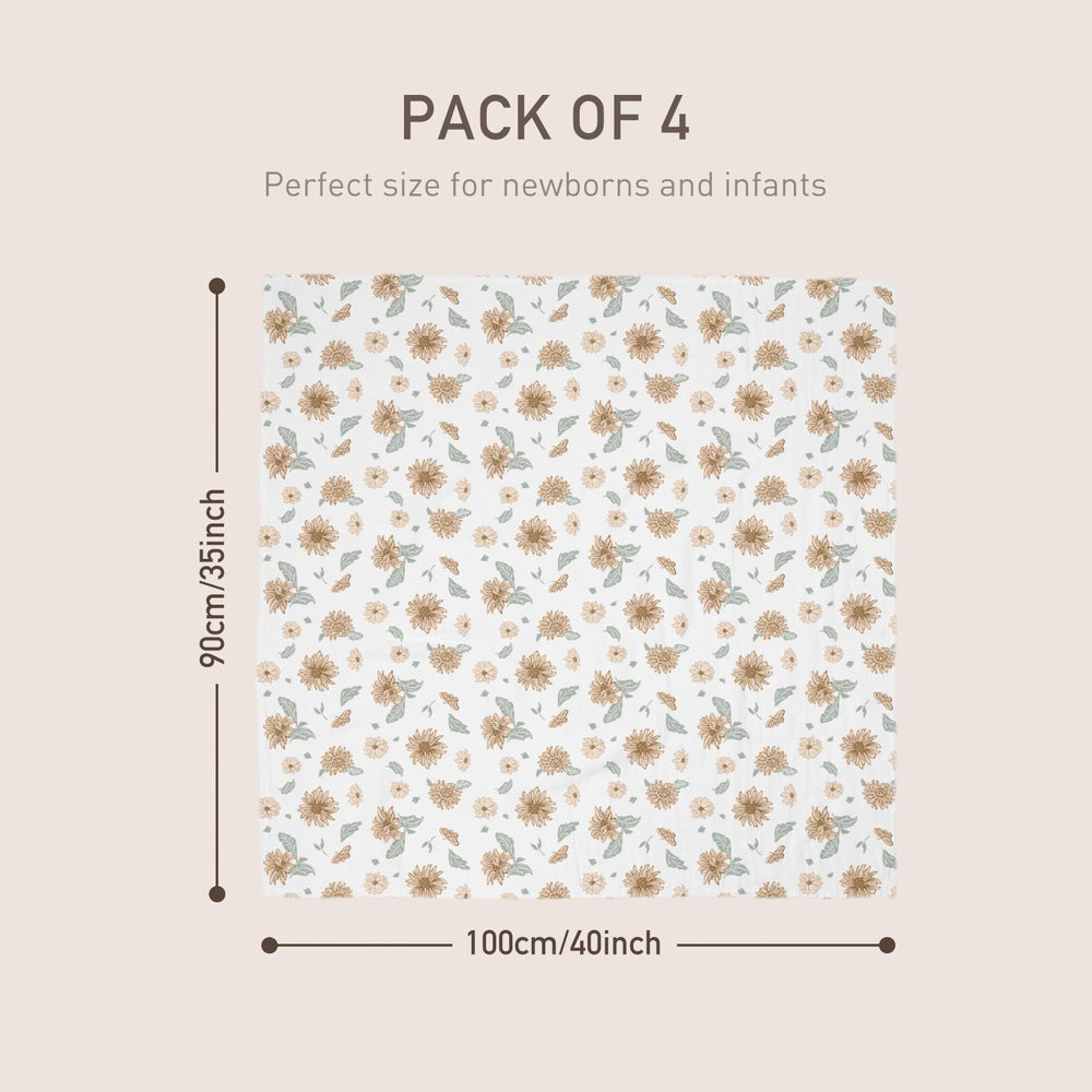 GLLQUEN BABY muslin swaddle absorb burp cloth helps manage moisture.