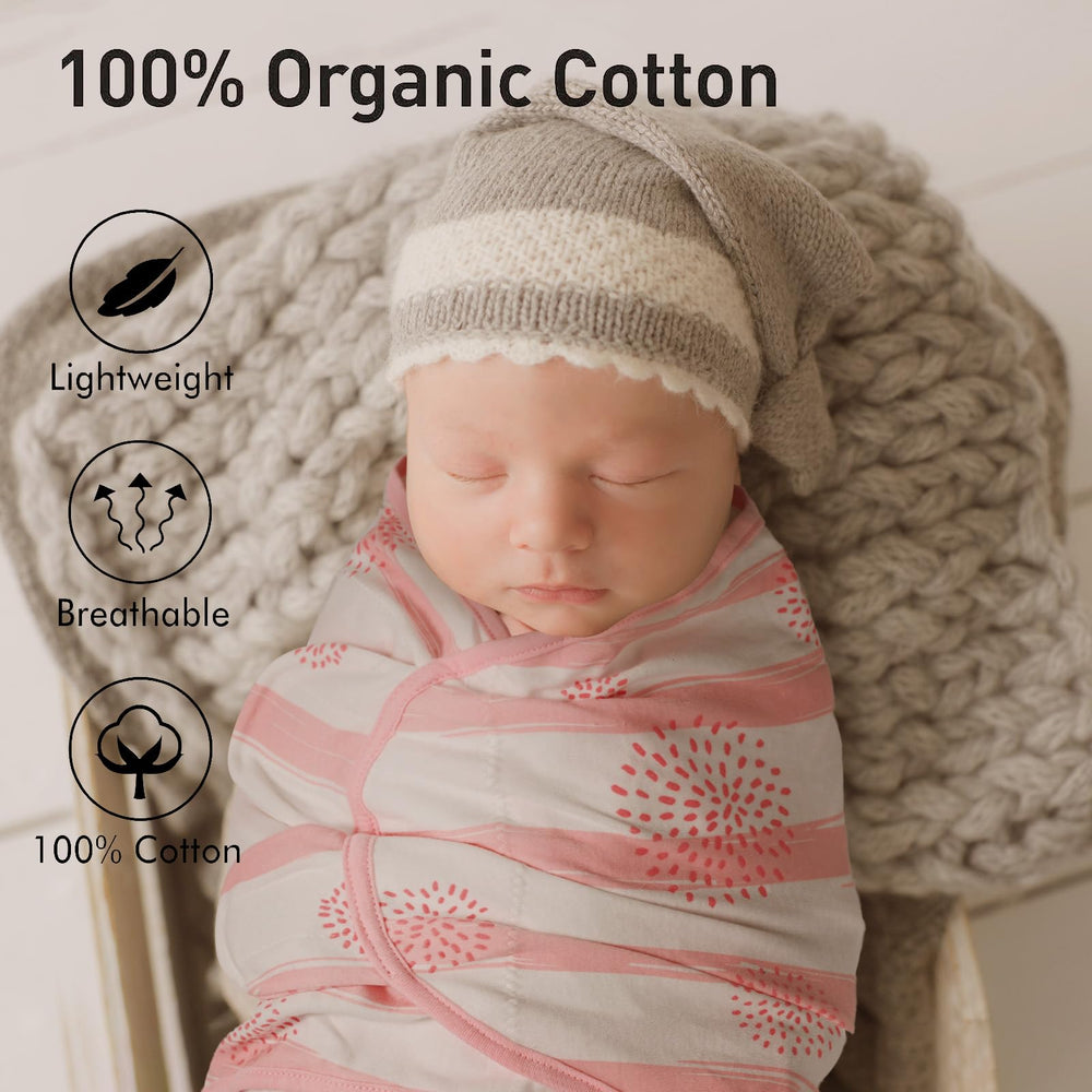 GLLQUEN BABY swaddle with adjustable wings and hook-and-loop fasteners