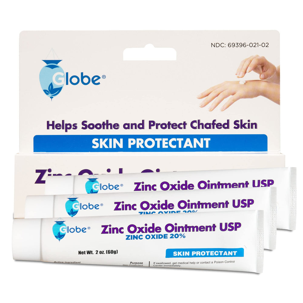 Globe Zinc Oxide ointment applied to diaper area for protection
