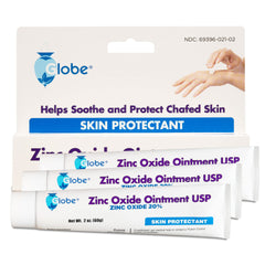 Globe Zinc Oxide ointment applied to diaper area for protection