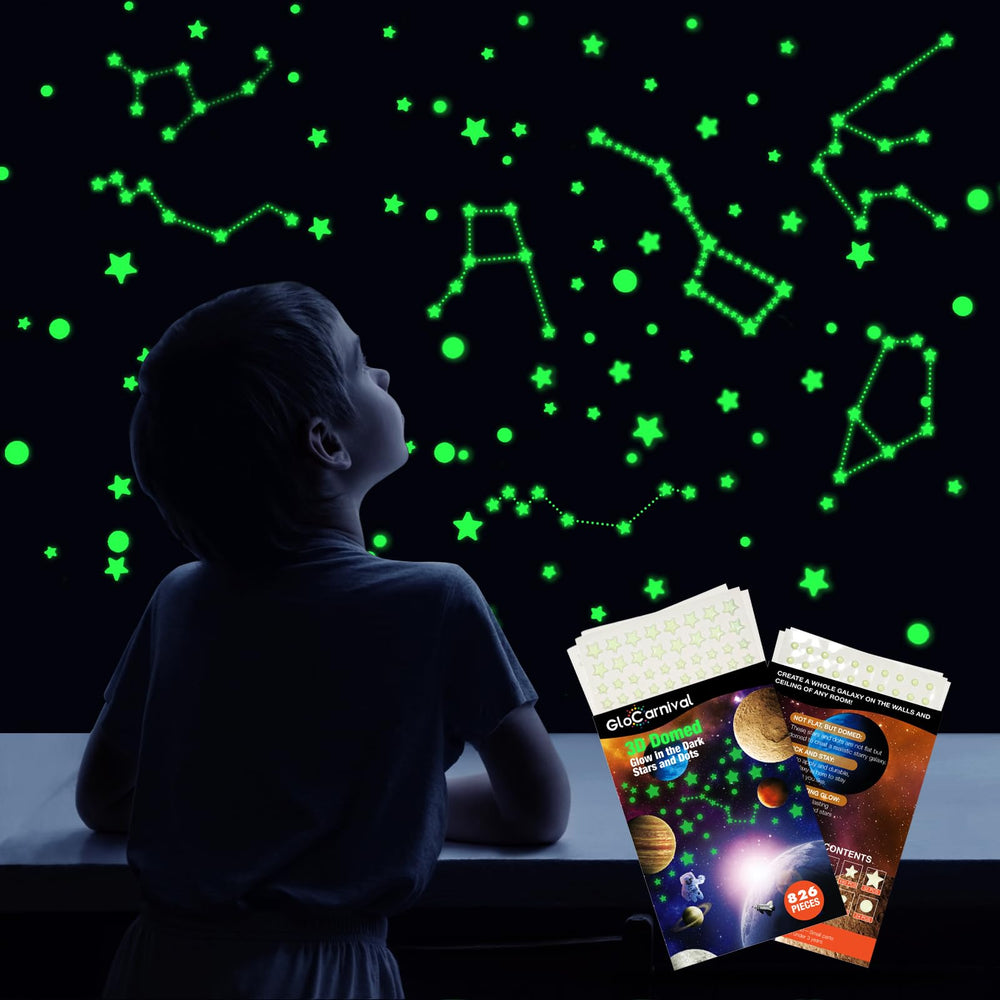 GLOCARNIVAL glow dots and stars closeup showing domed 3D texture for depth