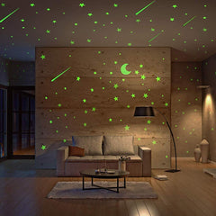 GLOCARNIVAL Realistic Glow Stars & Moon set creates a cozy starry ceiling for kids' rooms and sleep routines.