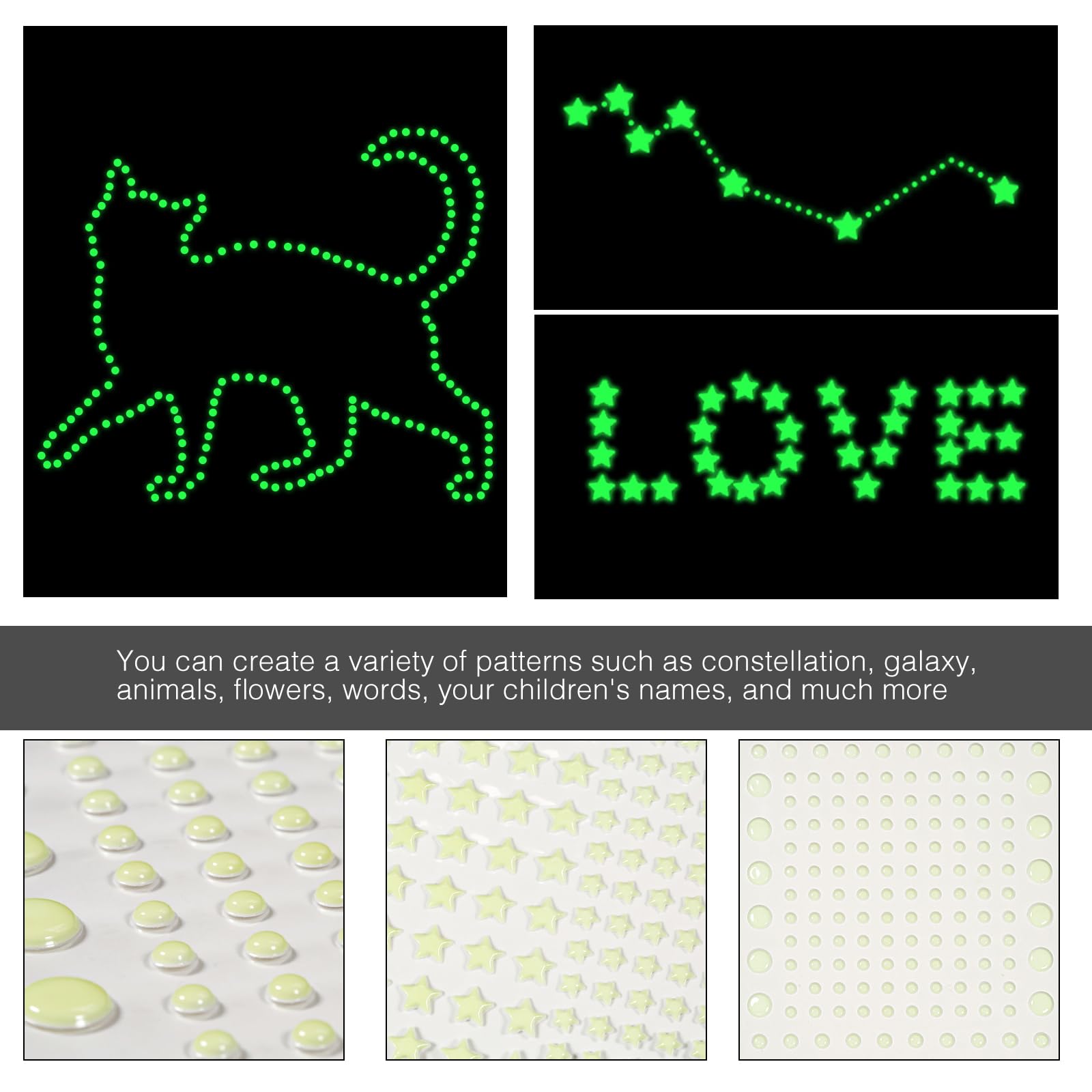 GLOCARNIVAL kid room decor stars on walls for imaginative play