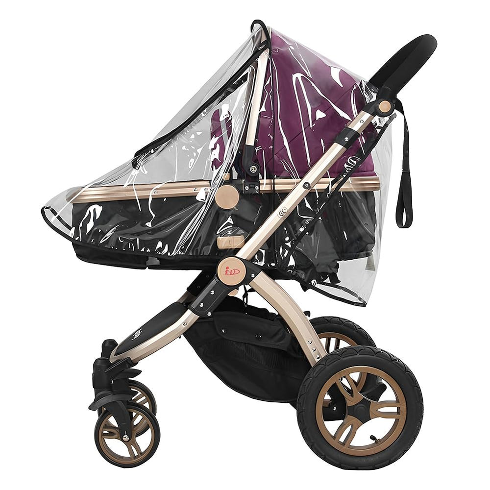 Glomora foldable stroller rain cover universal fit shields small strollers from rain.