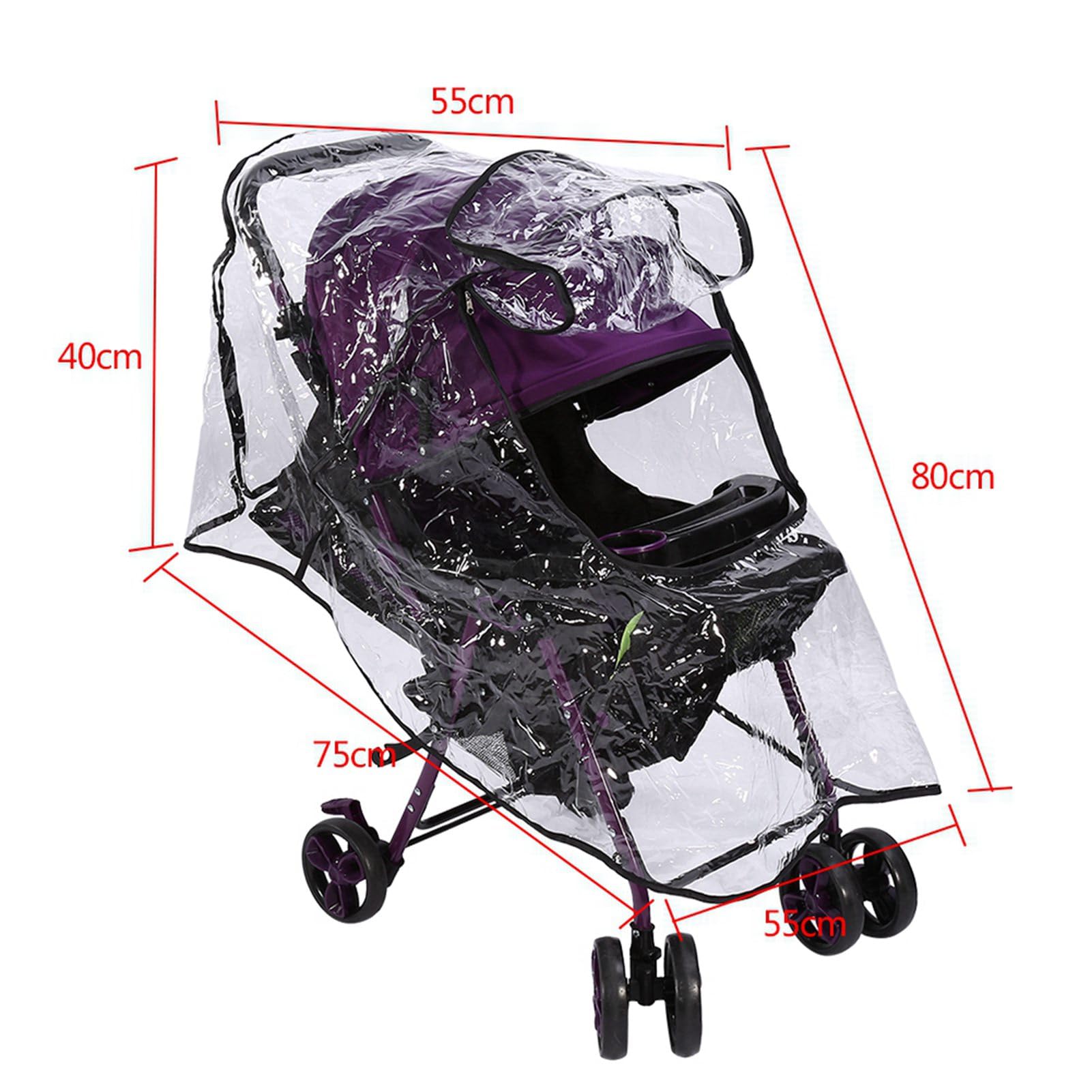 Glomora waterproof design protects against rain and wind during walks.