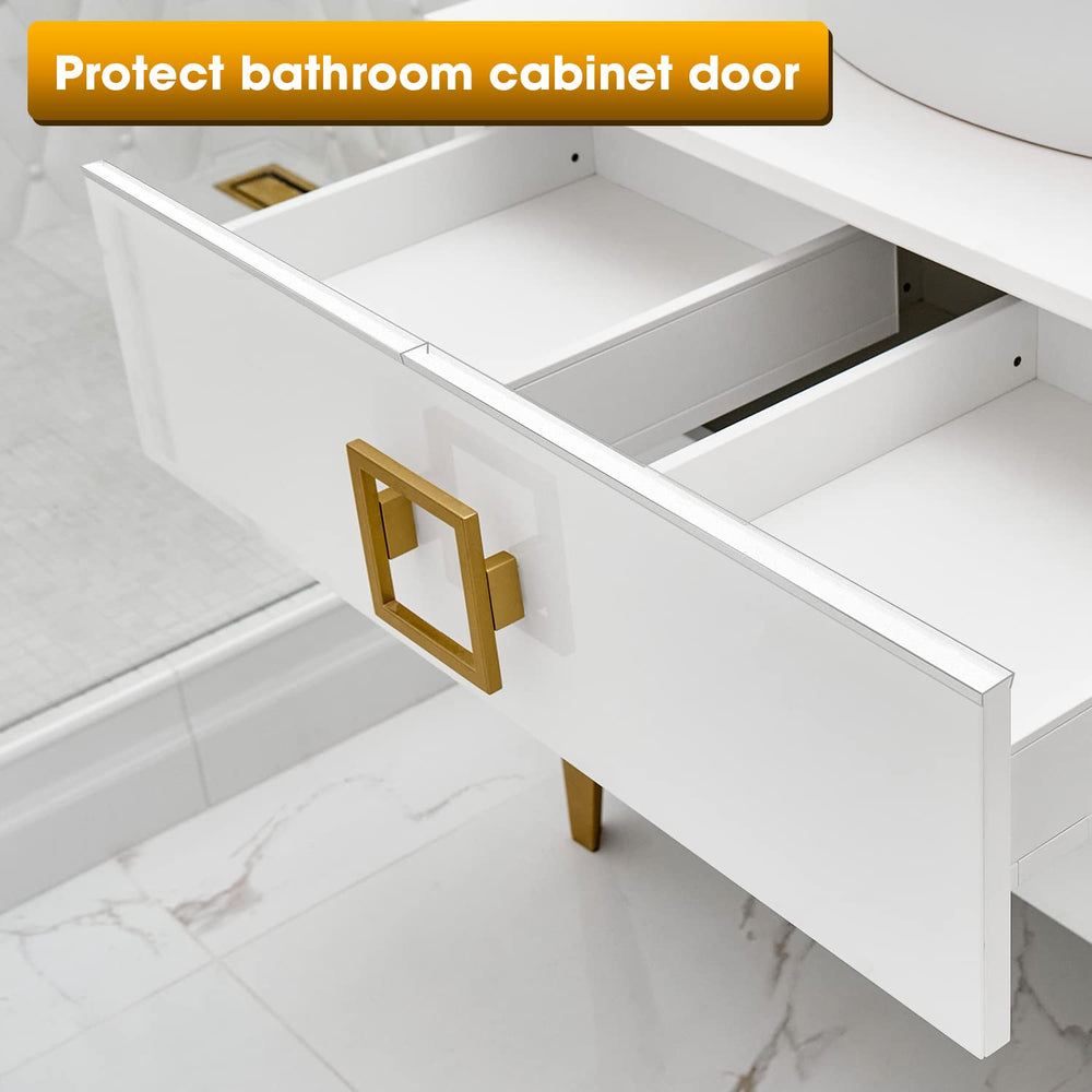 Glosaie 12 pack edge protectors guard multiple cabinet edges.