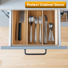 Glosaie U channel edge protector keeps cabinet edges rigid and protected.