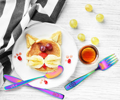 GlossyEnd rainbow spoons encourage self-feeding and mealtime joy
