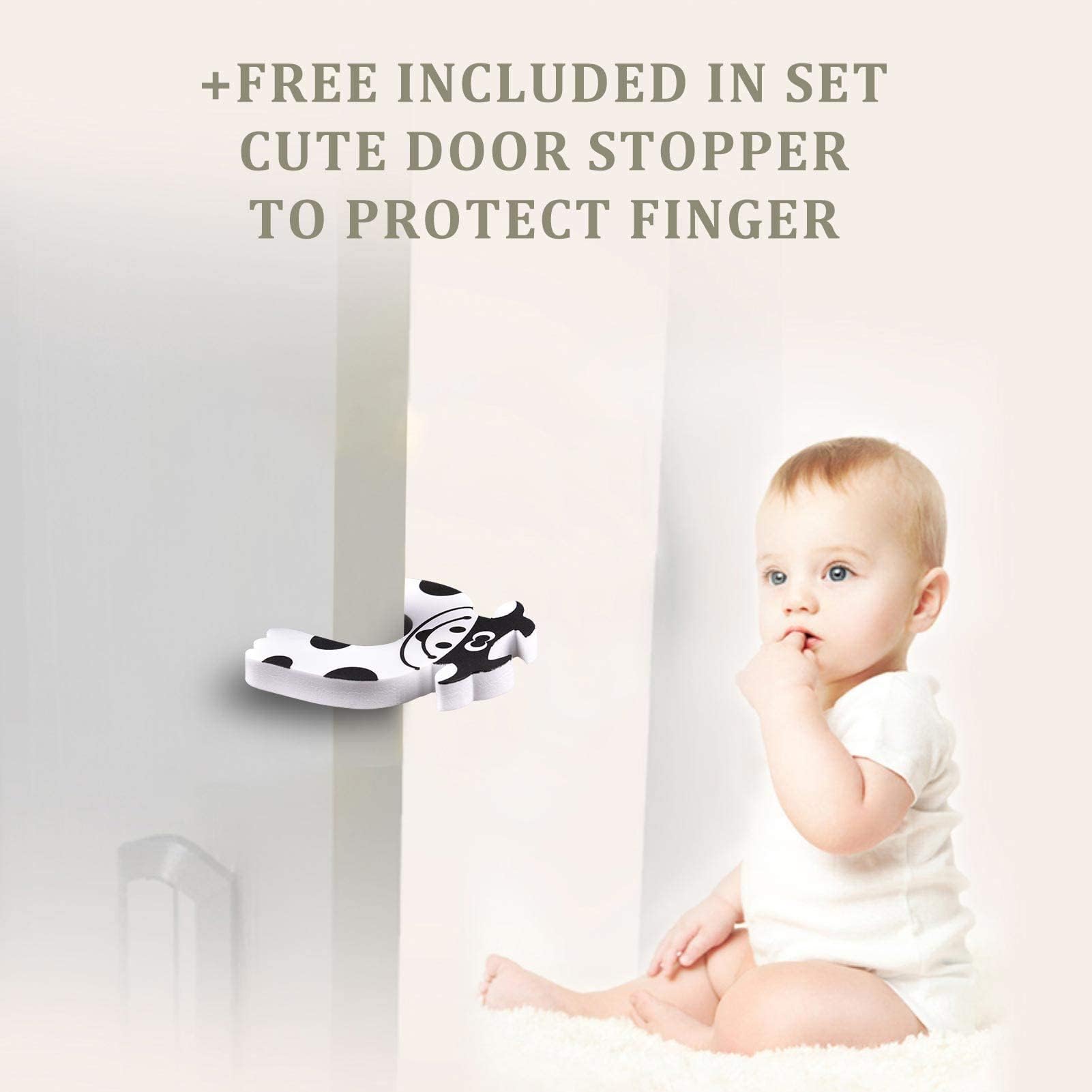 Gloval Baby edge corner protector black surface blends with modern interiors