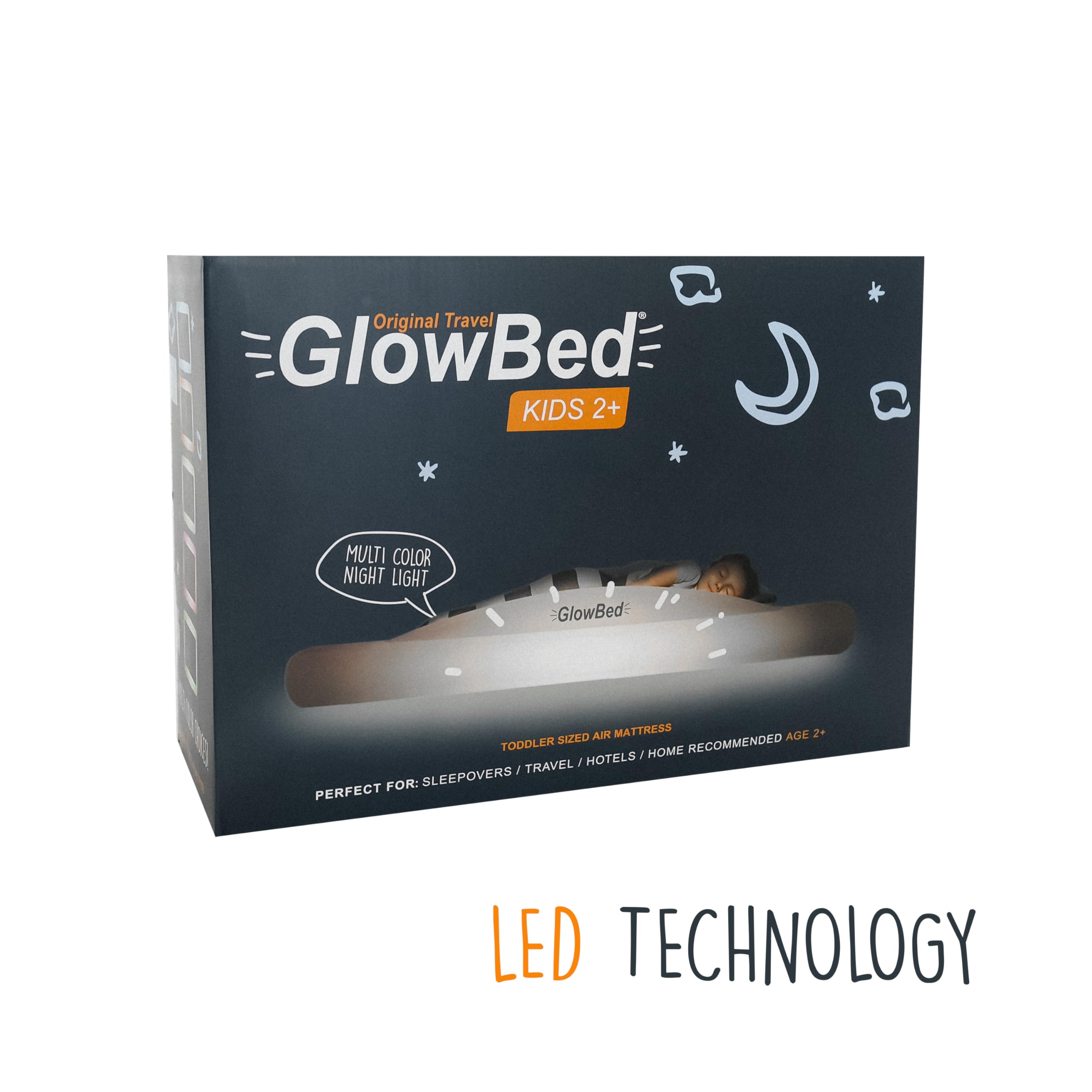 GlowBed travel-ready setup suitable for hotels and trips