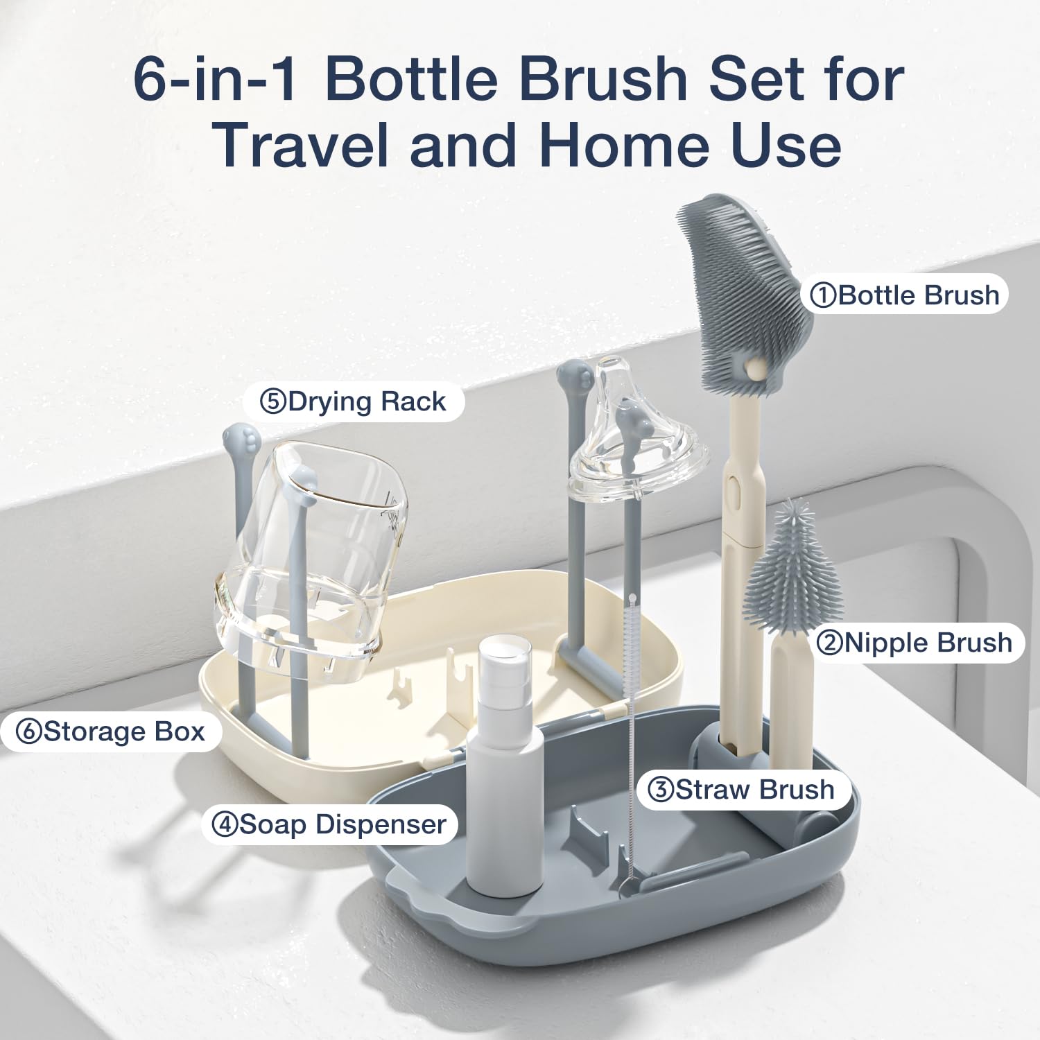 Glusmami straw brush cleans narrow tubes