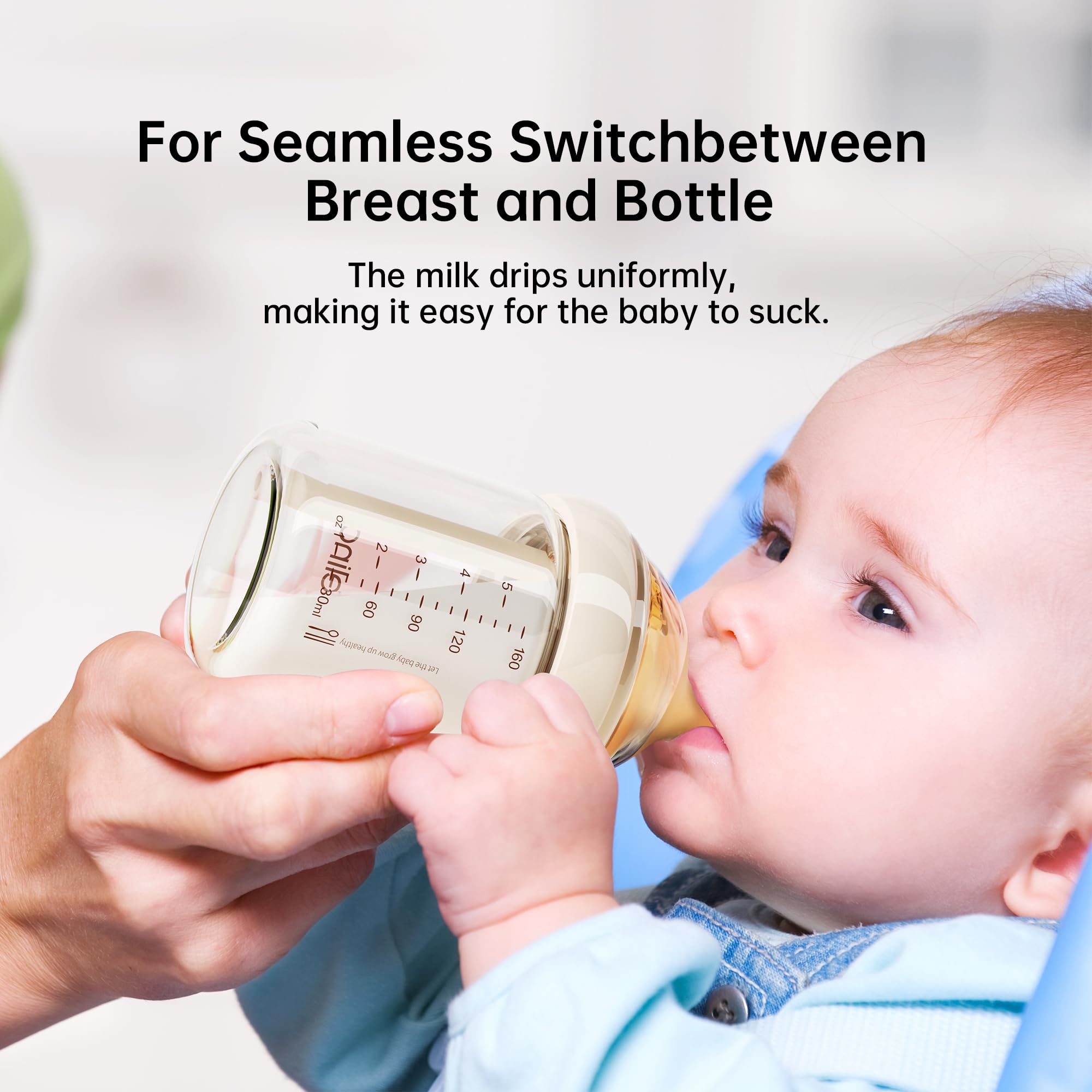 Glusmami 3oz and 5oz bottle showcases compact size ideal for on-the-go feeds.