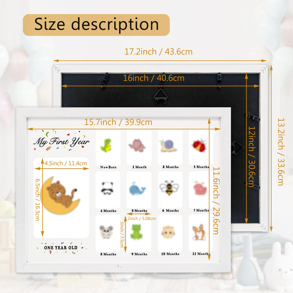 GMFrames Baby First Years frame uses durable white MDF for modern decor.