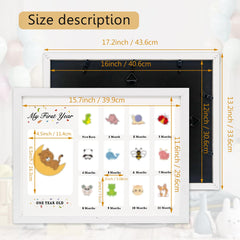 GMFrames Baby First Years frame uses durable white MDF for modern decor.