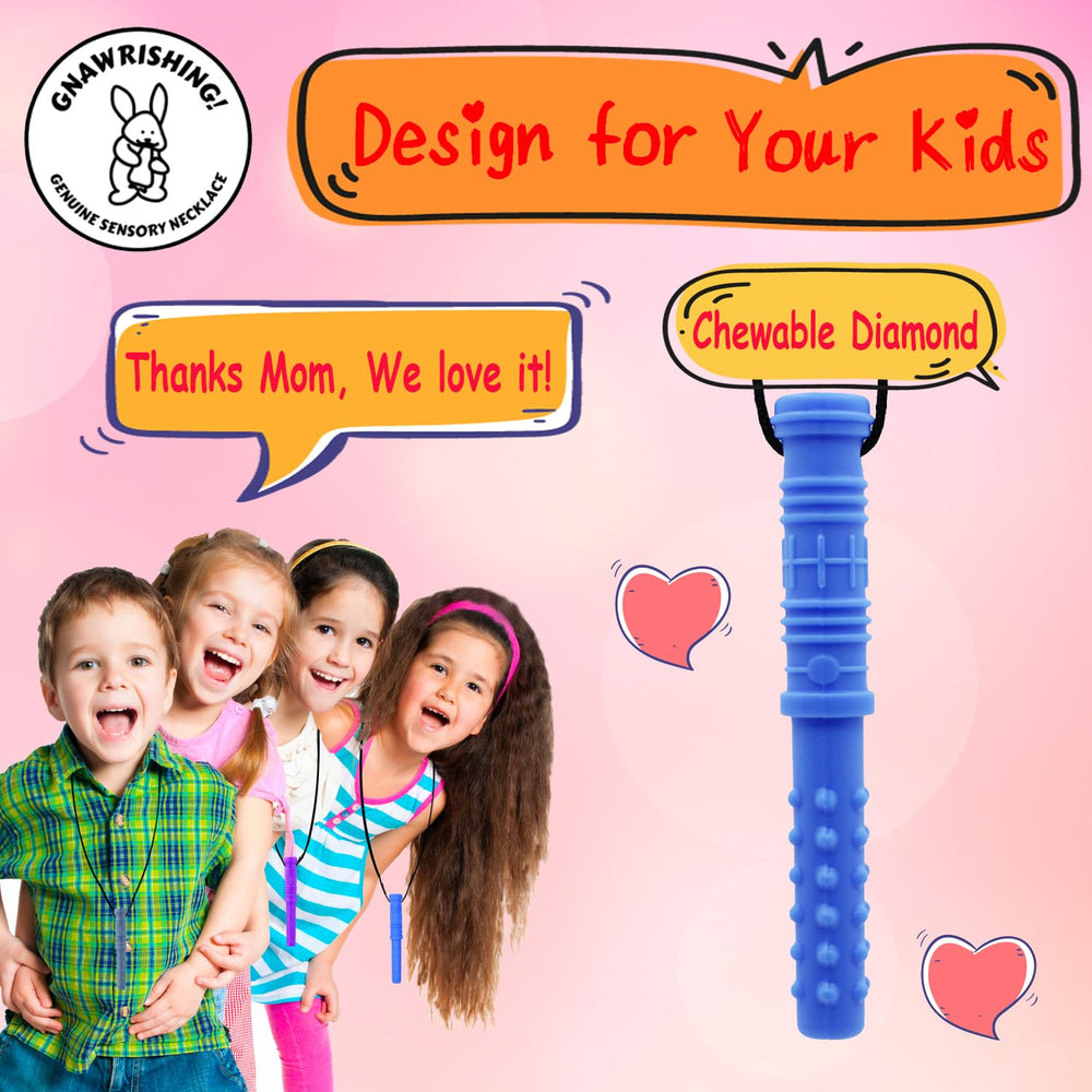 GNAWRISHING Chew Necklaces 8-pcs pack showing set variety