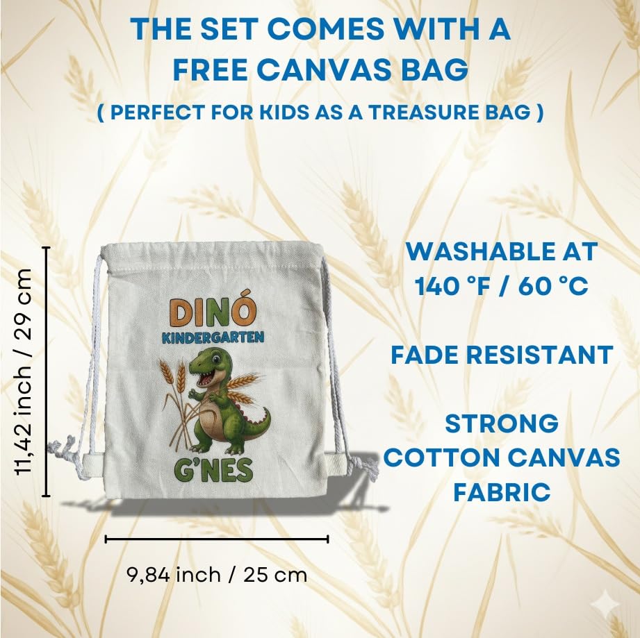 G'nes free dinosaur backpack included, a fun gift with the set.