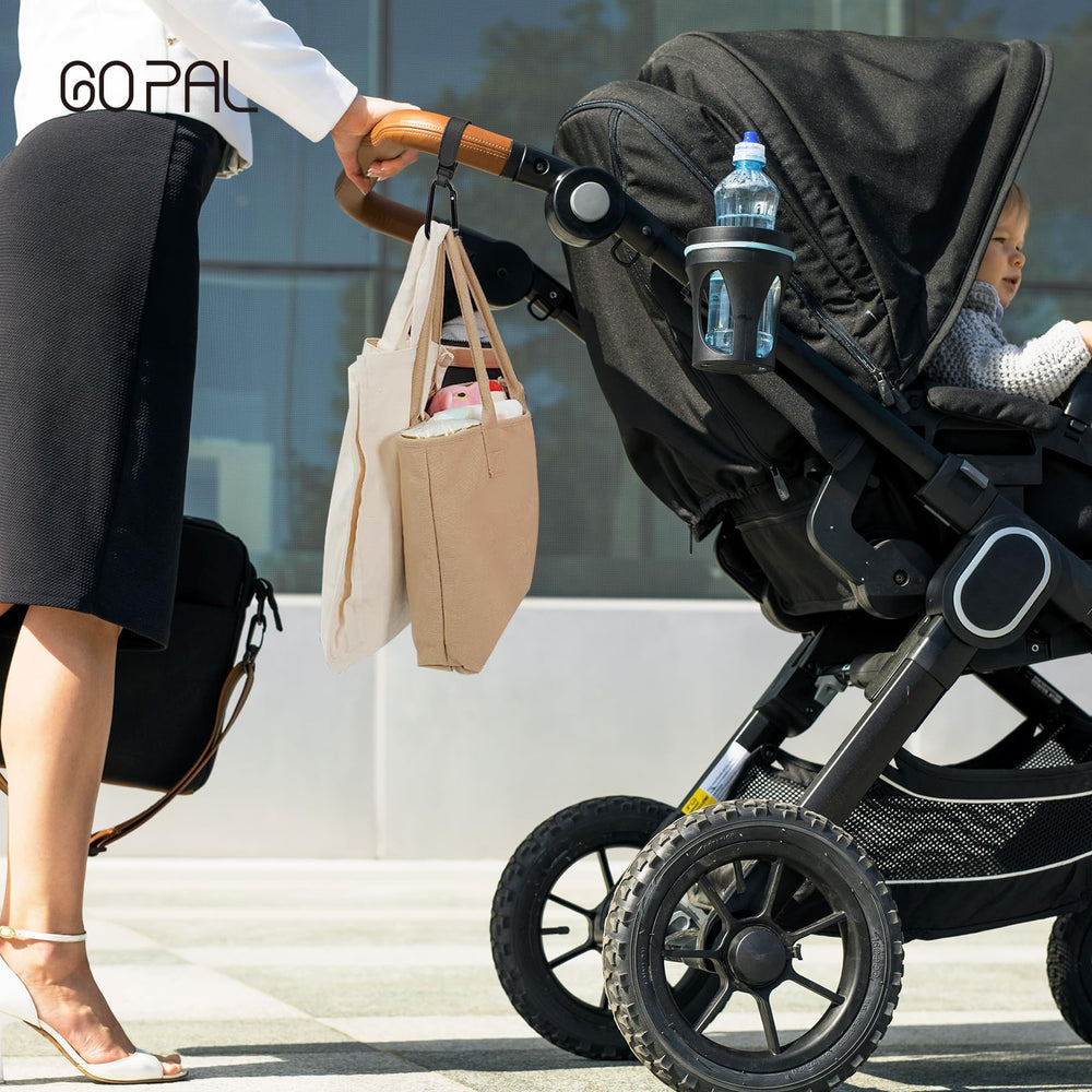 Go Pal stroller hooks secure-grip carabiner keeps items firmly in place during busy outings.