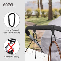 Go Pal stroller hooks weather-resistant materials withstand rain and sun for reliable use.