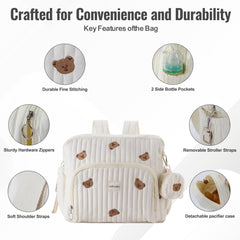 GOBABYMART diaper bag backpack changing pad included for quick on-the-go changes.