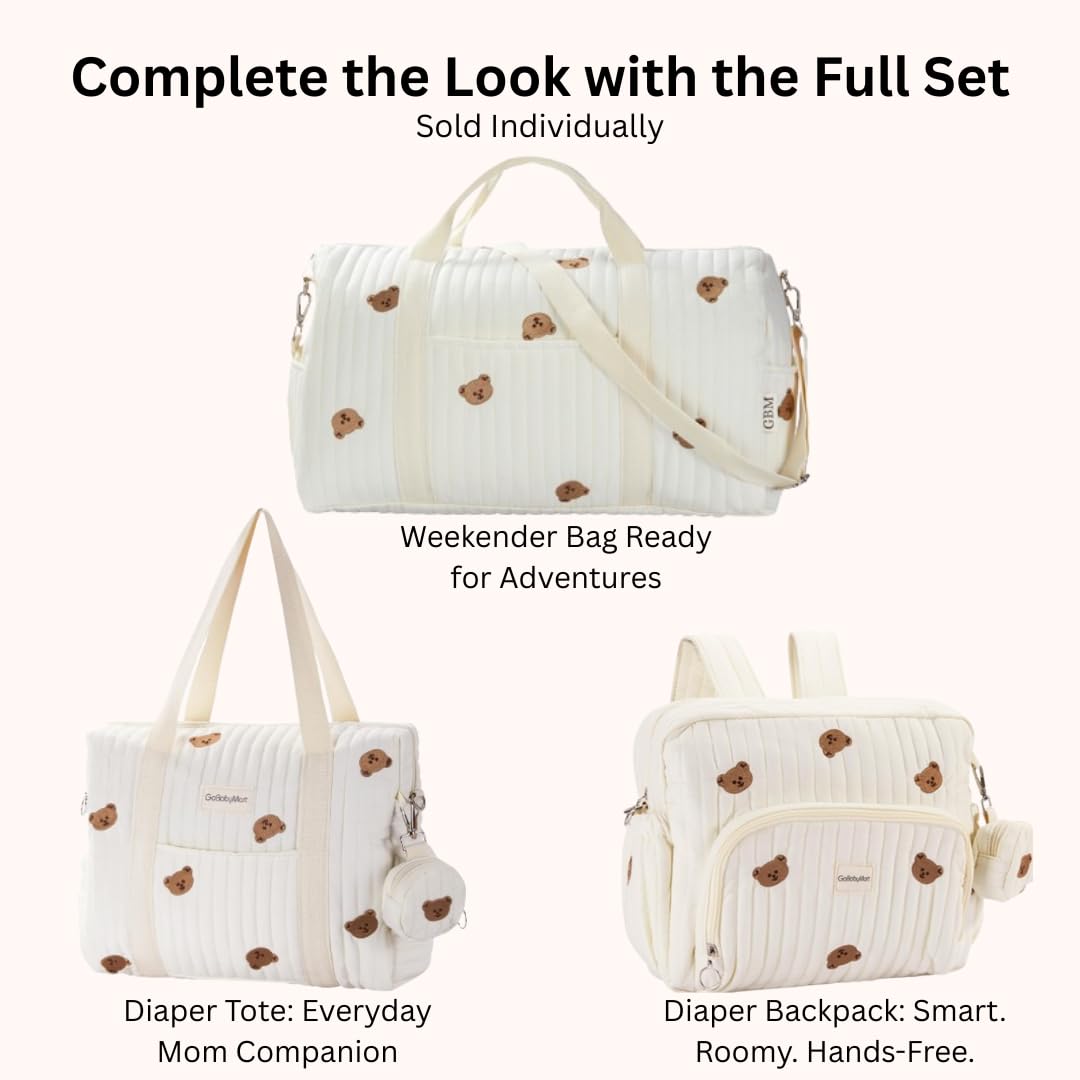 GOBABYMART diaper bag backpack ideal for hospital bag or daycare trips.