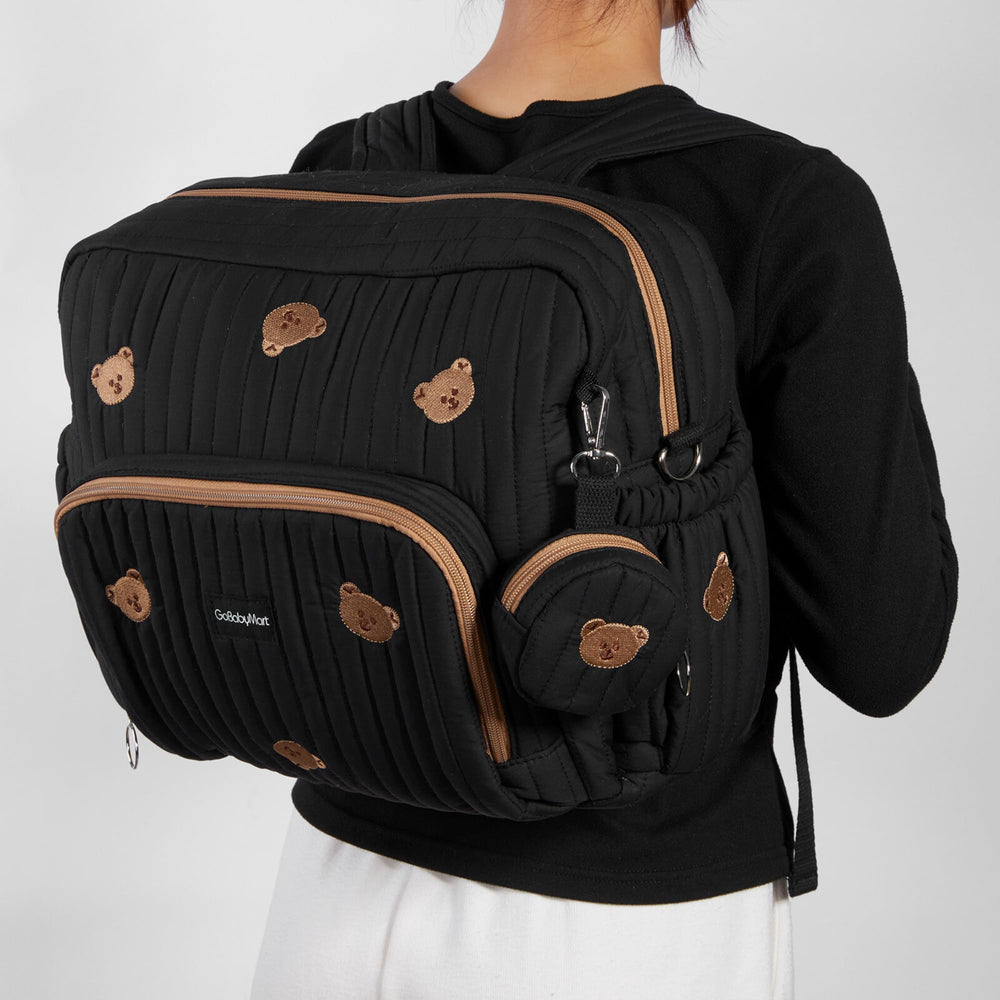 GOBABYMART diaper bag backpack multi-compartment organization for quick access.